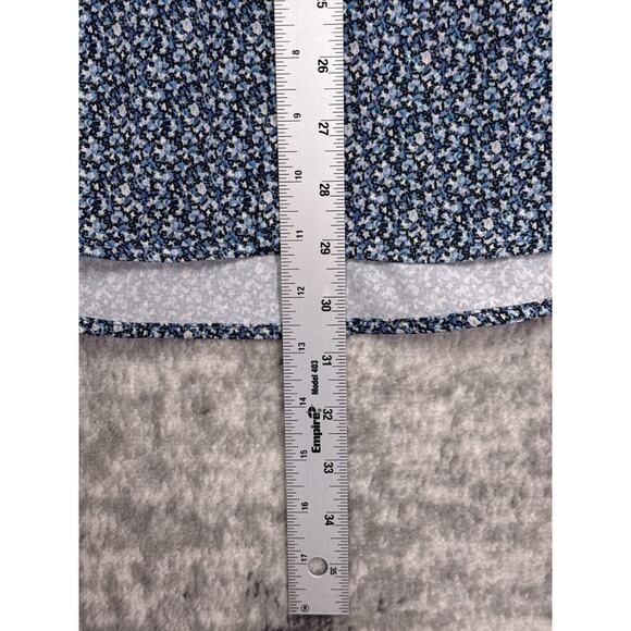 New Mizzen Main Shirt Medium Mens Leeward Trim Fit Blue Floral Performance - Picture 6 of 8